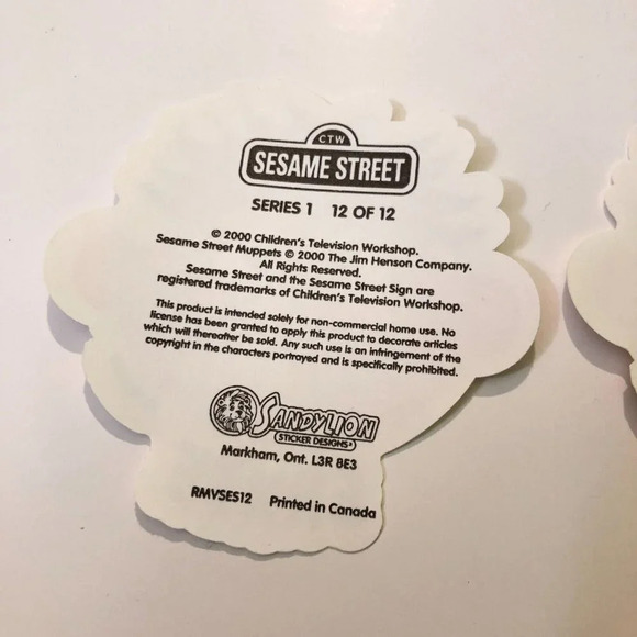 2000 Sesame Street Sandylion Stickers Henson Bert Grover Ernie Count Lot of 8 - Picture 7 of 12